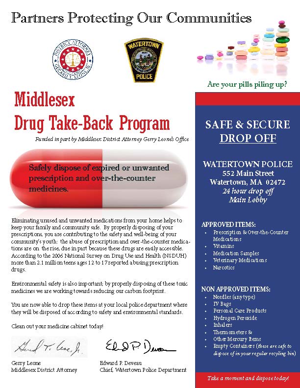 Watertown Middlesex Drug Take Back Program (2)